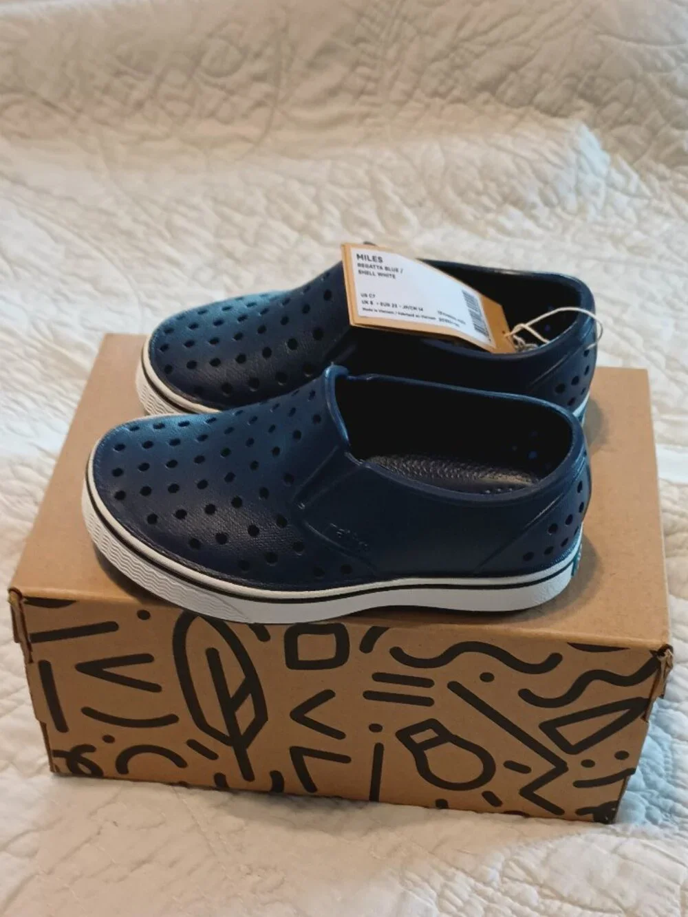 Native Kids Navy Blue Slip-On Water Shoes